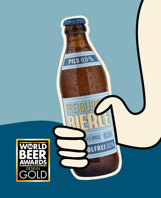 Freiburger Bierle Pils 0,0% Design Sieger World Beer Awards 2026